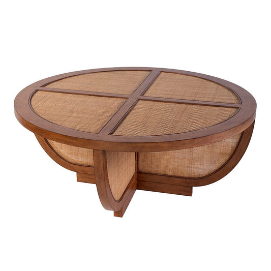 Butler Specialty Company - Bali Breeze 42 in. Round Wood and Mesh Woven Coffee Table, Brown - 5910070 View 1