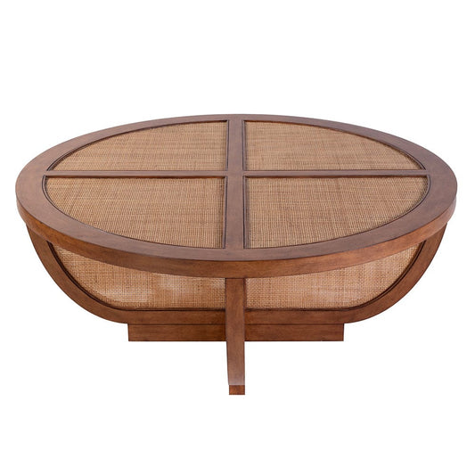Butler Specialty Company - Bali Breeze 42 in. Round Wood and Mesh Woven Coffee Table, Brown - 5910070 View 2