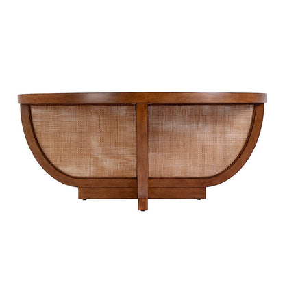 Butler Specialty Company - Bali Breeze 42 in. Round Wood and Mesh Woven Coffee Table, Brown - 5910070 View 3