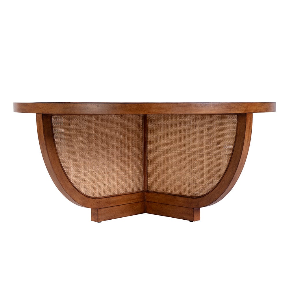 Butler Specialty Company - Bali Breeze 42 in. Round Wood and Mesh Woven Coffee Table, Brown - 5910070 View 4
