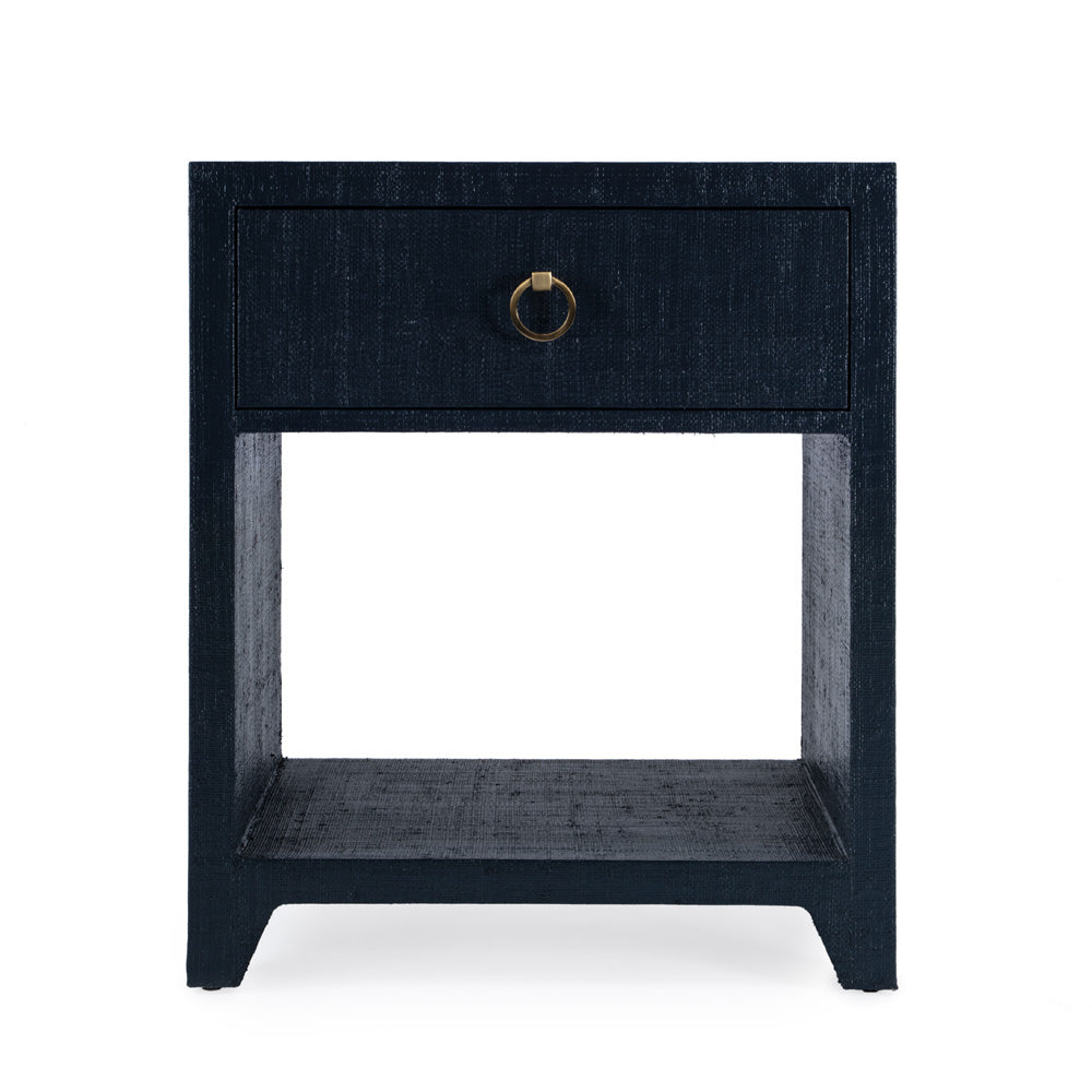 Butler Specialty Company - Bar Harbor - Bar Harbor 24 in. W Rectangular Raffia 1 Drawer Nightstand, Navy Blue - 5669410
