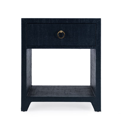 Butler Specialty Company - Bar Harbor - Bar Harbor 24 in. W Rectangular Raffia 1 Drawer Nightstand, Navy Blue - 5669410