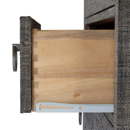 Butler Specialty Company - Bar Harbor - Bar Harbor 32 in. W Rectangular Raffia 5 Drawer Dresser, Gray - 5707420_CLOSEOUT