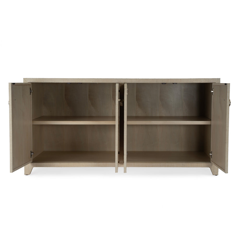 Butler Specialty Company - Bar Harbor - Bar Harbor 70 in. W Rectangular Raffia 4 Door Sideboard, Natural - 5668362