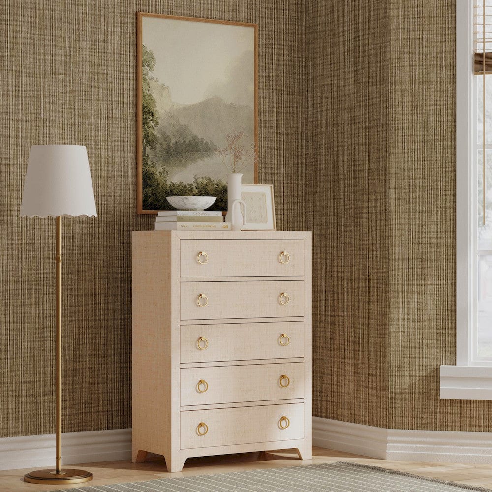 Butler Specialty Company - Bar Harbor - Bar Harbor 32 in. W Rectangular Raffia 5 Drawer Dresser, Natural - 5707362 view 1
