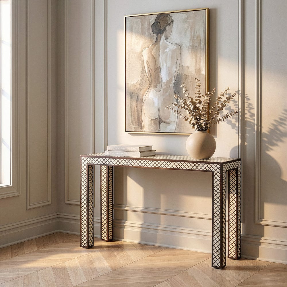 Butler Specialty Company - Basan 43.5 in. W Rectangular Bone Inlay & Wood Console Table, Multi-Color - 6115338 view 3