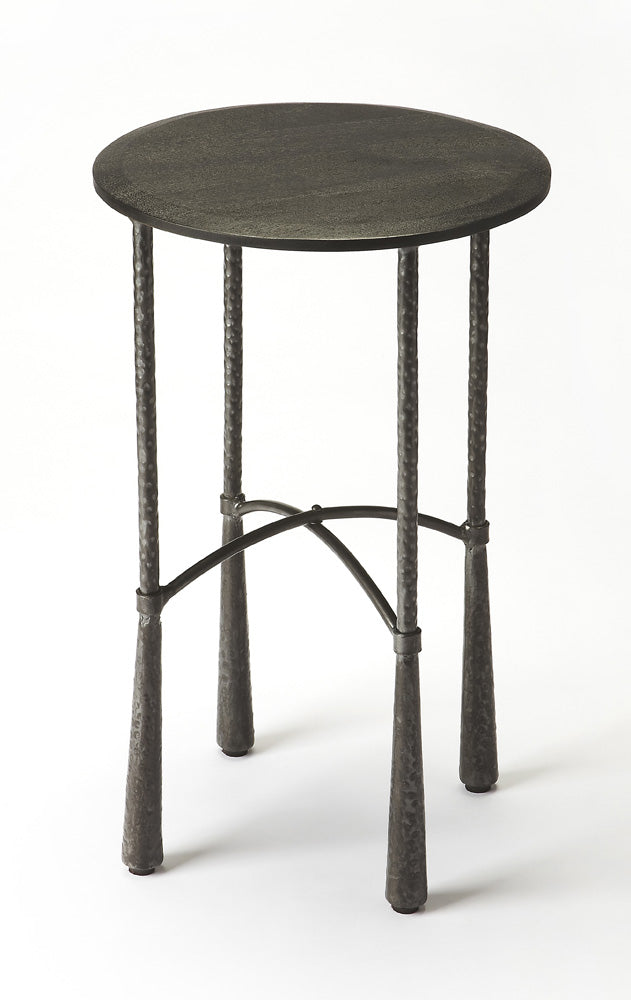Butler Specialty Company - Bastion 17 in. W Round Wood & Metal Industrial Chic Side Table, Multi-Color - 6227330