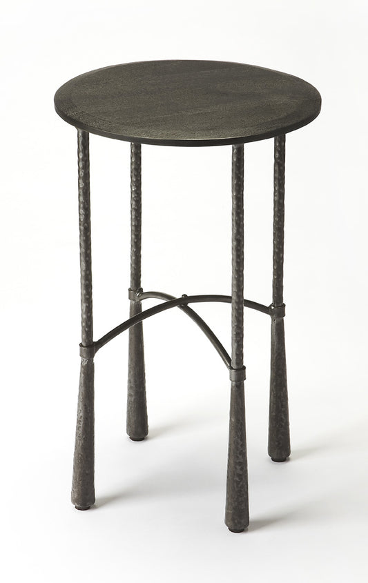 Butler Specialty Company - Bastion 17 in. W Round Wood & Metal Industrial Chic Side Table, Multi-Color - 6227330