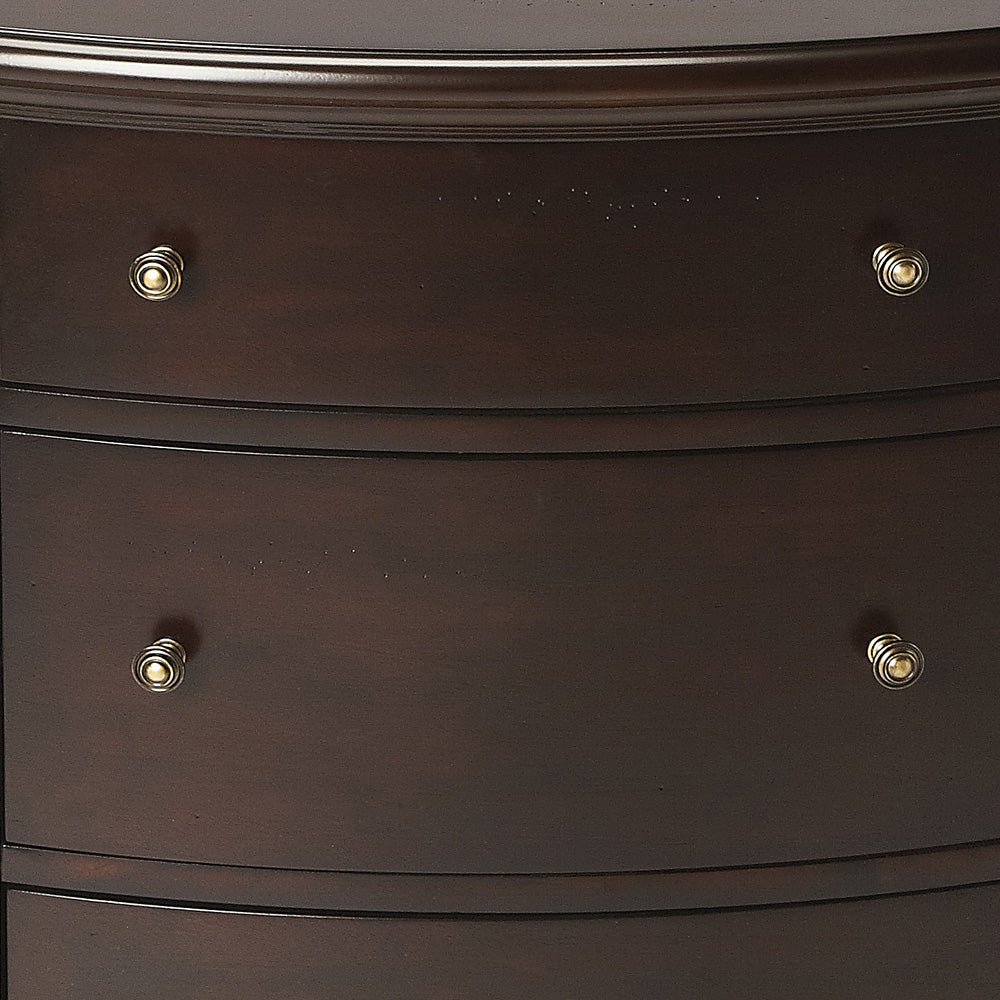 Butler Specialty Company - Bedford 41 in. W Demilune Wood 5 Drawer 2 Door Console Table, Dark Brown - 9347379