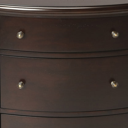 Butler Specialty Company - Bedford 41 in. W Demilune Wood 5 Drawer 2 Door Console Table, Dark Brown - 9347379