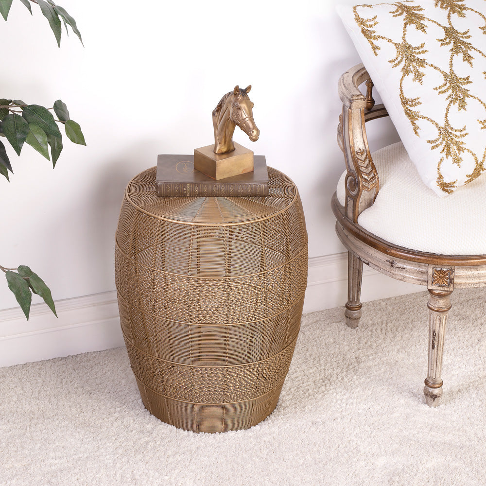 Butler Specialty Company - Bellarose Metal Side Table, Gold - 5512402