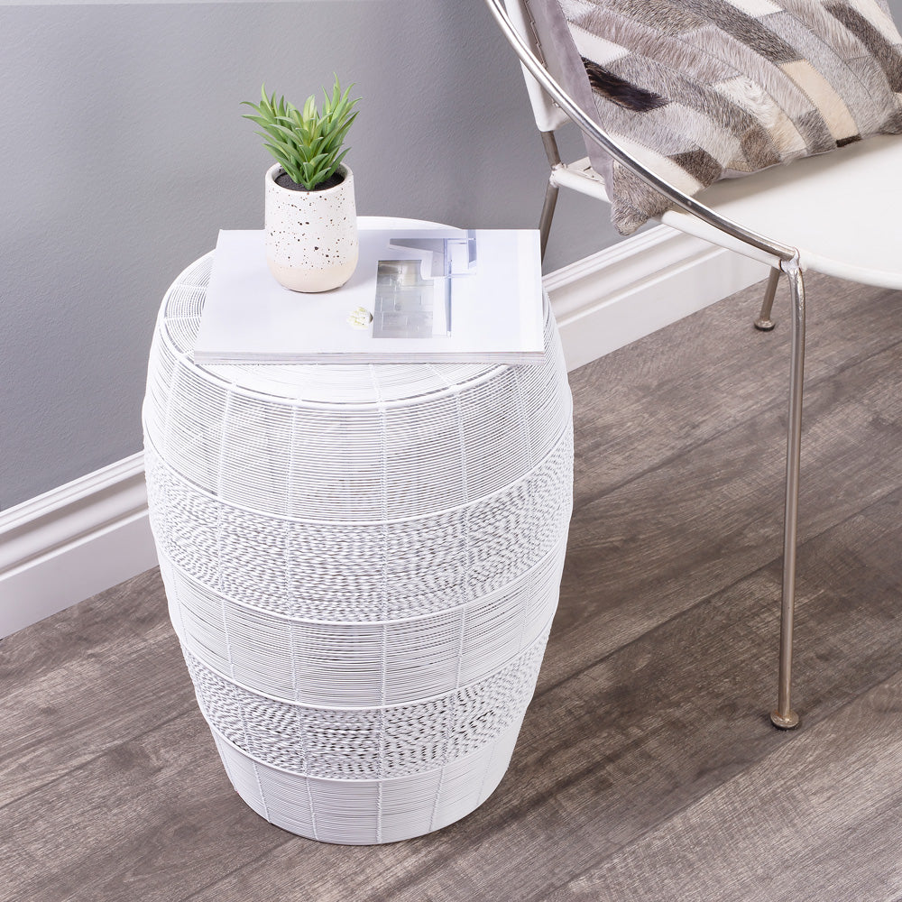 Butler Specialty Company - Bellarose Metal Side Table, White - 5512288_CLOSEOUT