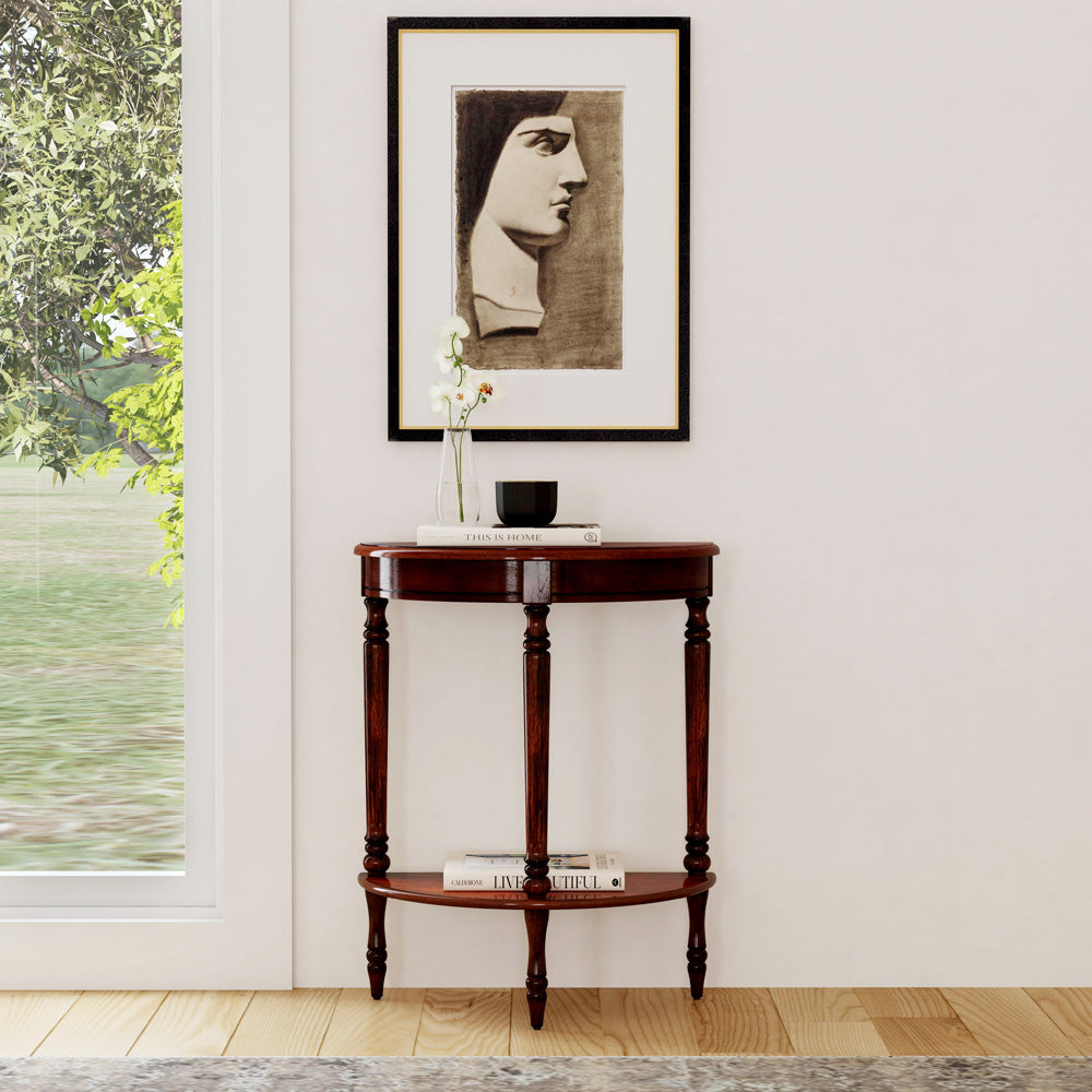 Butler Specialty Company - Bellini 24 in. W Demilune Wood Console Table, Dark Brown - 889024