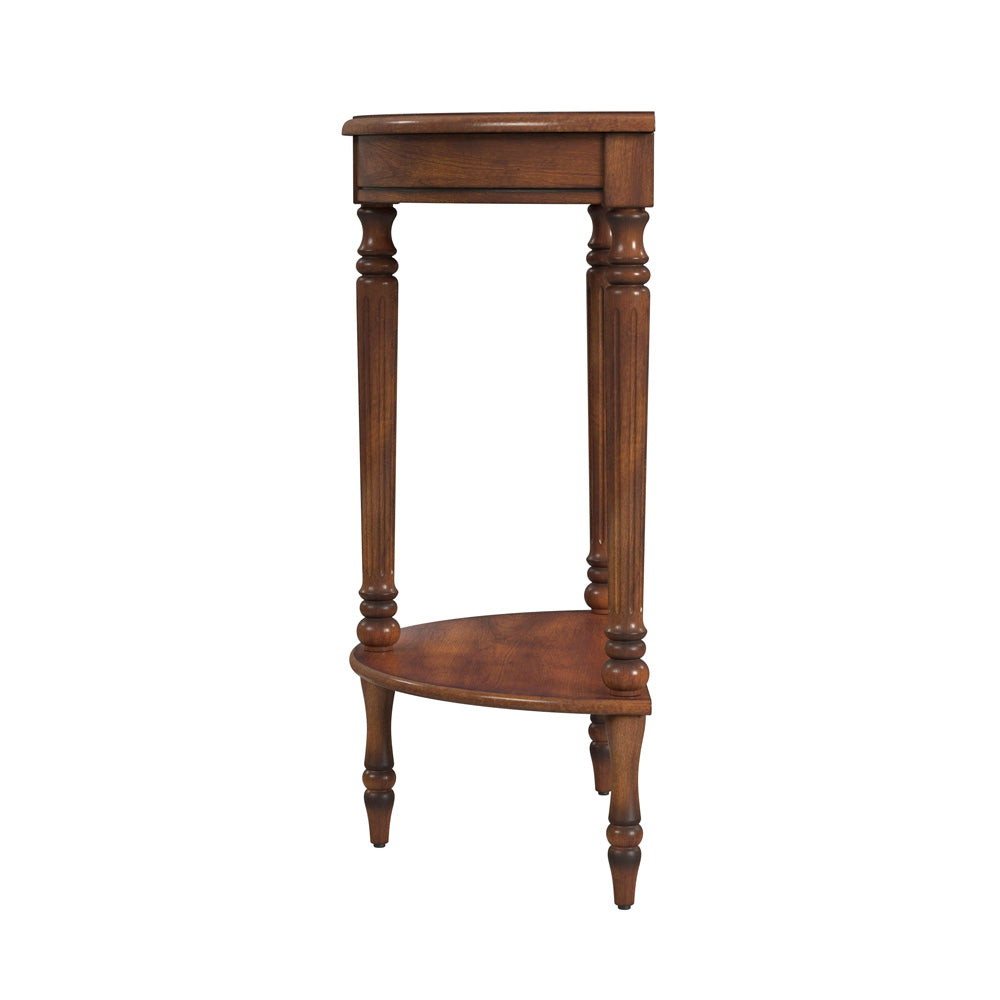 Butler Specialty Company - Bellini 24 in. W Demilune Wood Console Table, Medium Brown - 889011