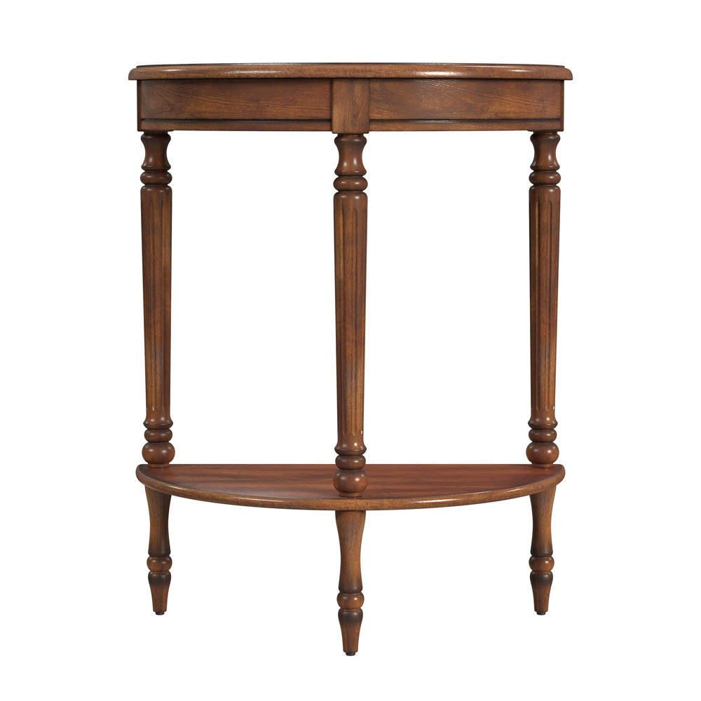 Butler Specialty Company - Bellini 24 in. W Demilune Wood Console Table, Medium Brown - 889011