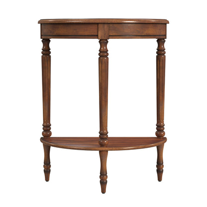 Butler Specialty Company - Bellini 24 in. W Demilune Wood Console Table, Medium Brown - 889011