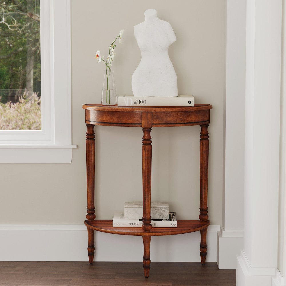 Butler Specialty Company - Bellini 24 in. W Demilune Wood Console Table, Medium Brown - 889011 view 6