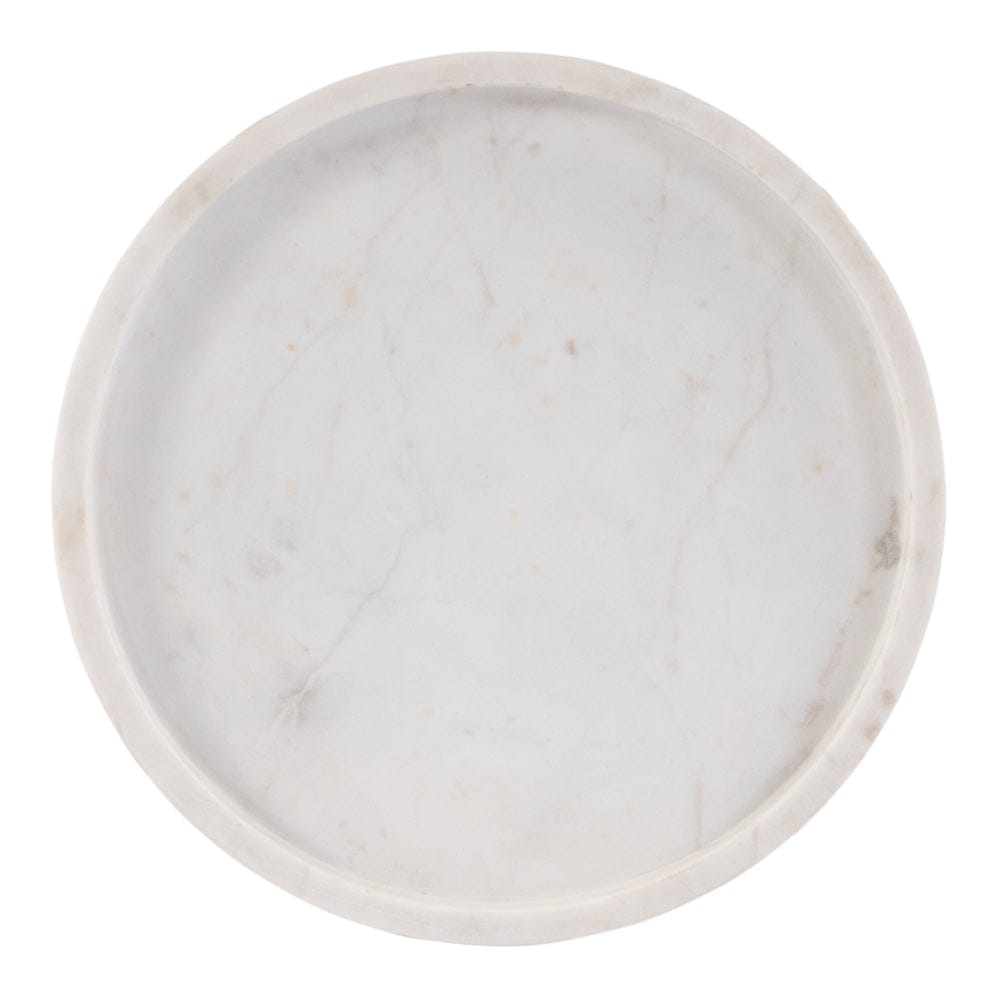 Butler Specialty Company - Berlin 10 in. W Round Marble and Iron Side Table, White and Black - 5816025 View 4