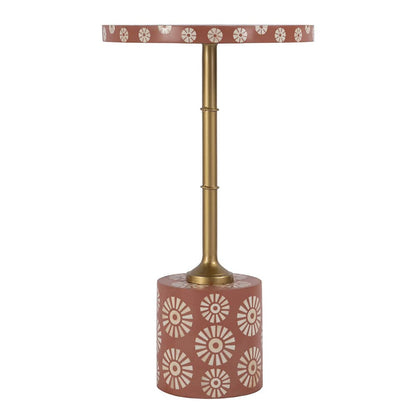 Butler Specialty Company - Bethel 14 in. W Round Bone Inlay and Iron Side Table, Pink - 5827323 View 2