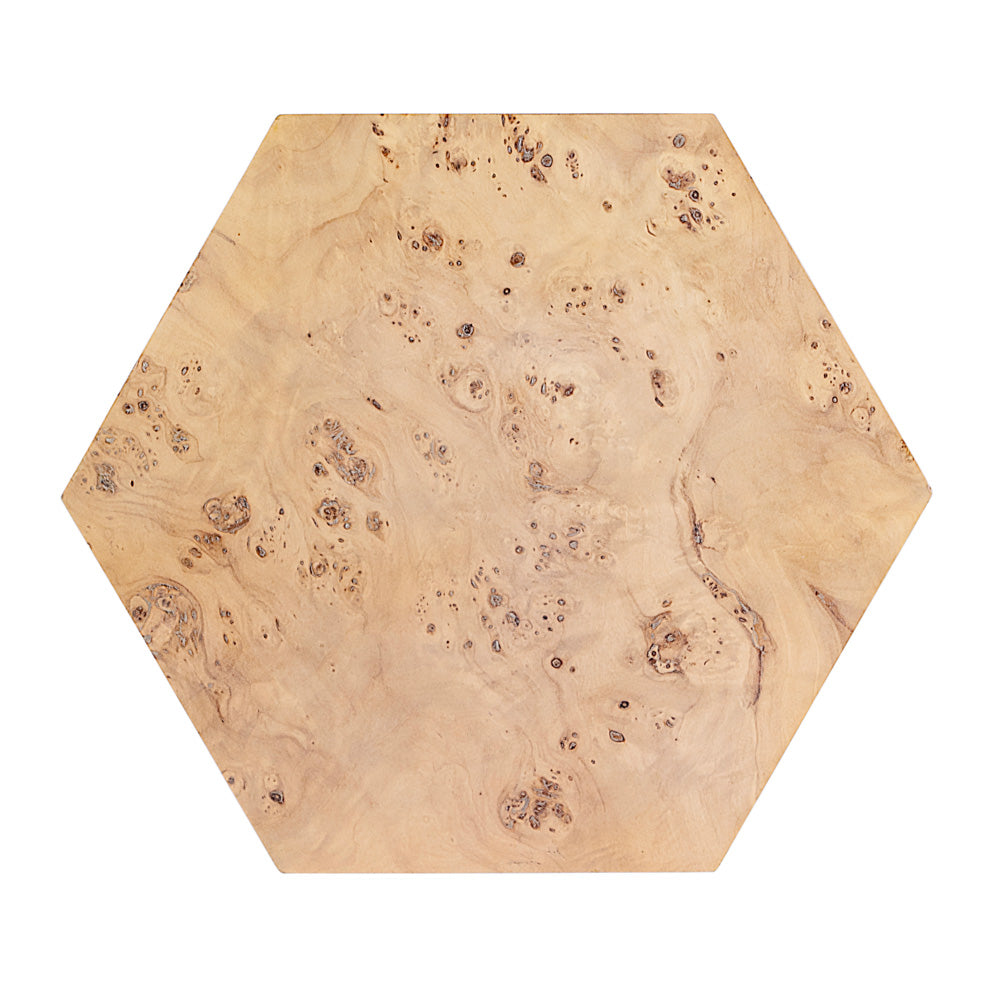 Butler Specialty Company - Billie 20 in. W Hexagon Burl Side Table, Light Brown - 5788443