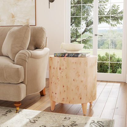 Butler Specialty Company - Billie 22 in. W Round Burl End Table, Light Brown - 5789443 view 1