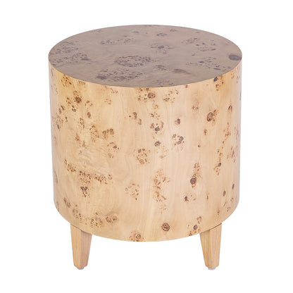 Butler Specialty Company - Billie 22 in. W Round Burl End Table, Light Brown - 5789443