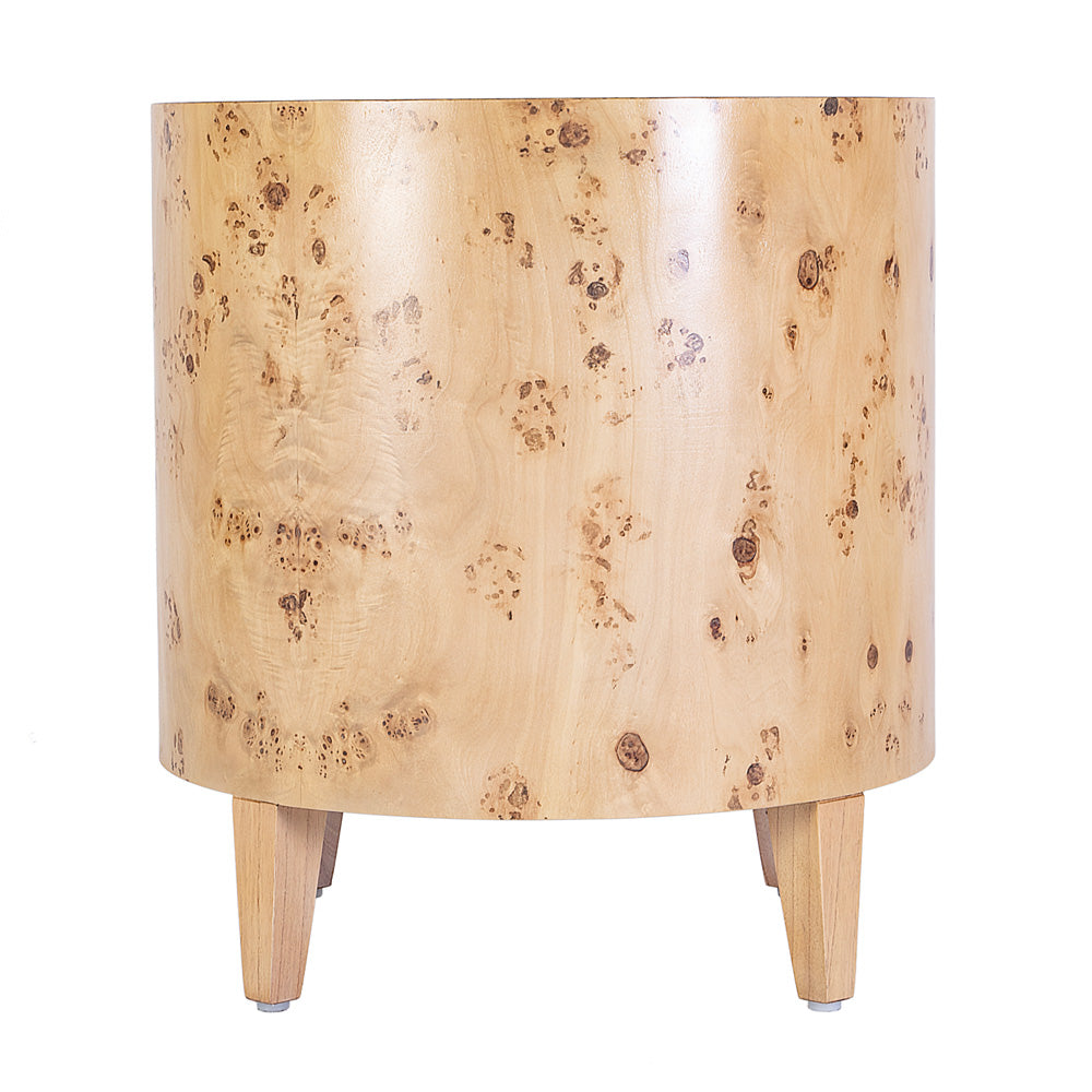 Butler Specialty Company - Billie 22 in. W Round Burl End Table, Light Brown - 5789443