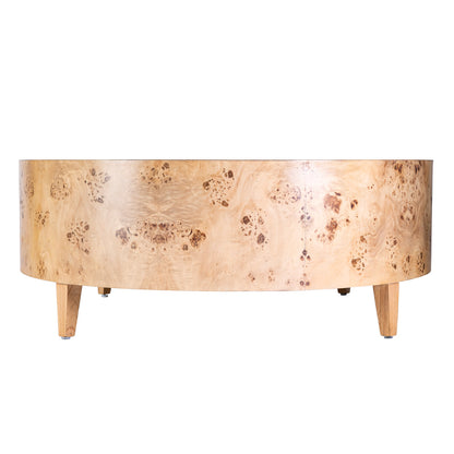 Butler Specialty Company - Billie 46 in. W Round Burl Coffee Table, Light Brown - 5790443