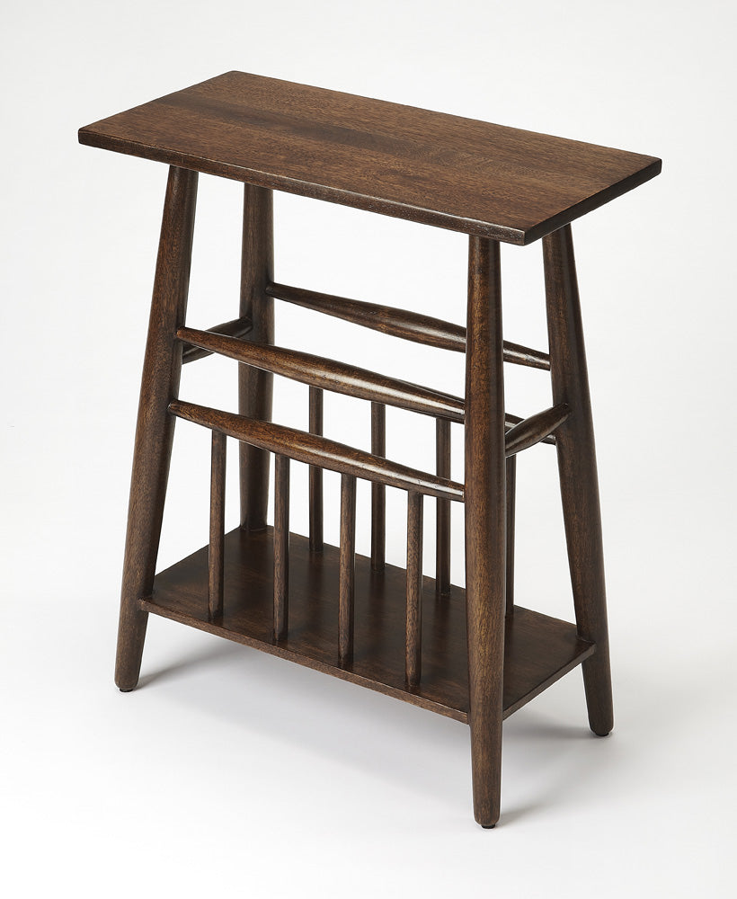 Butler Specialty Company - Bowen 10 in. W Rectangular Solid Wood Magazine Side Table, Dark Brown - 4426140