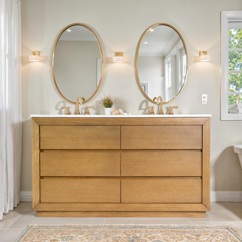 Butler Specialty Company - Brady 60 in. W Wood & Quartz Double Sink Bathroom Vanity, Natural - 5992452 view 4