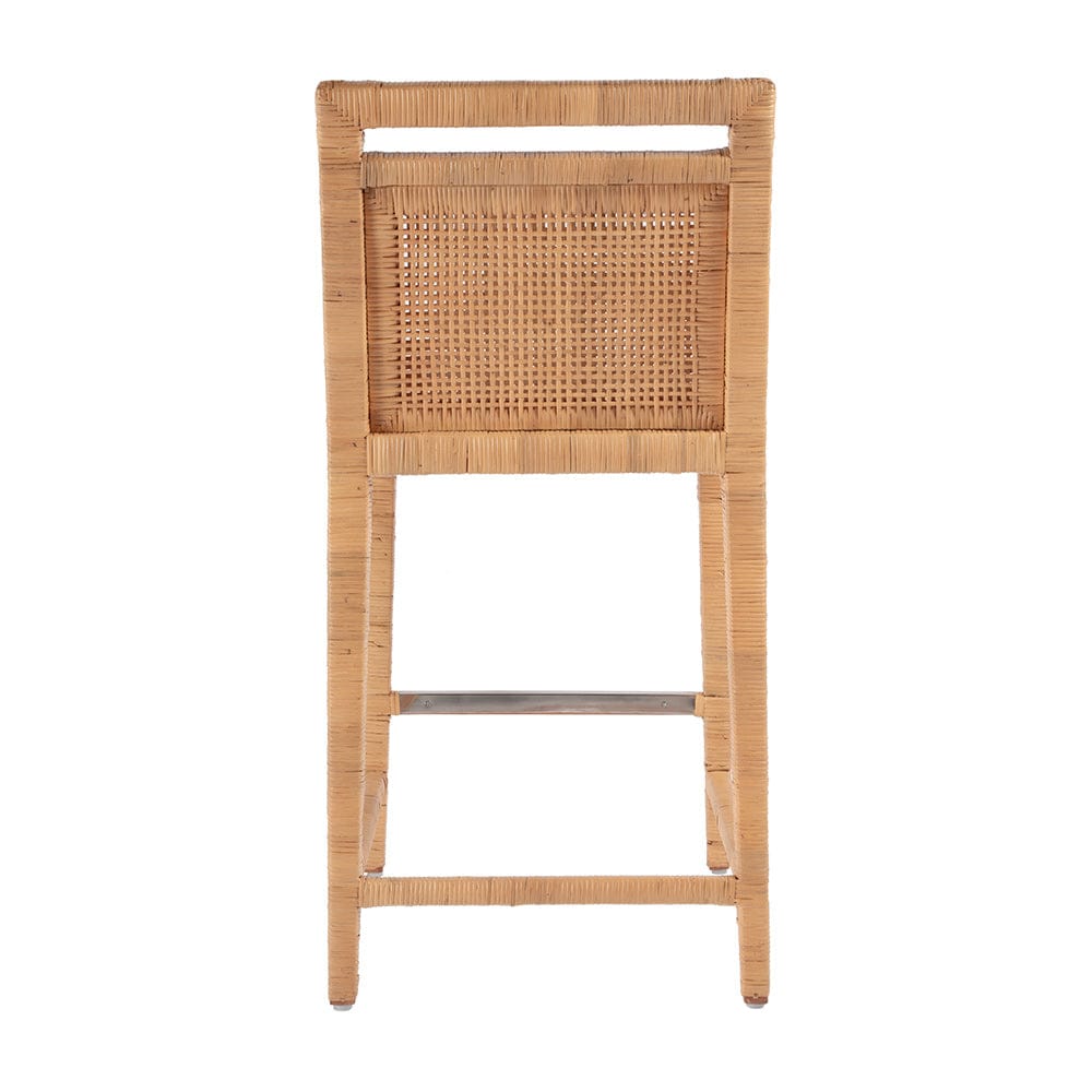 Butler Specialty Company - Brielle 24 in. Seat Height Rattan Woven Counter stool w Back, Light Brown - 5778404 View 4