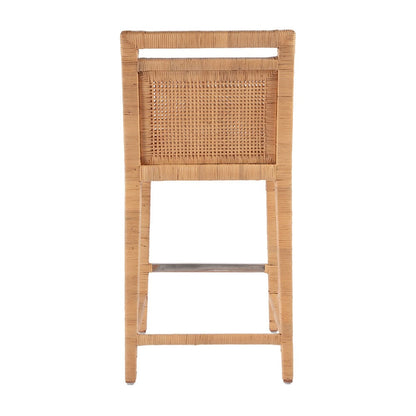 Butler Specialty Company - Brielle 24 in. Seat Height Rattan Woven Counter stool w Back, Light Brown - 5778404 View 4