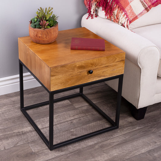 Butler Specialty Company - Brixton Iron & Wood End Table, Multi-Color - 3898330