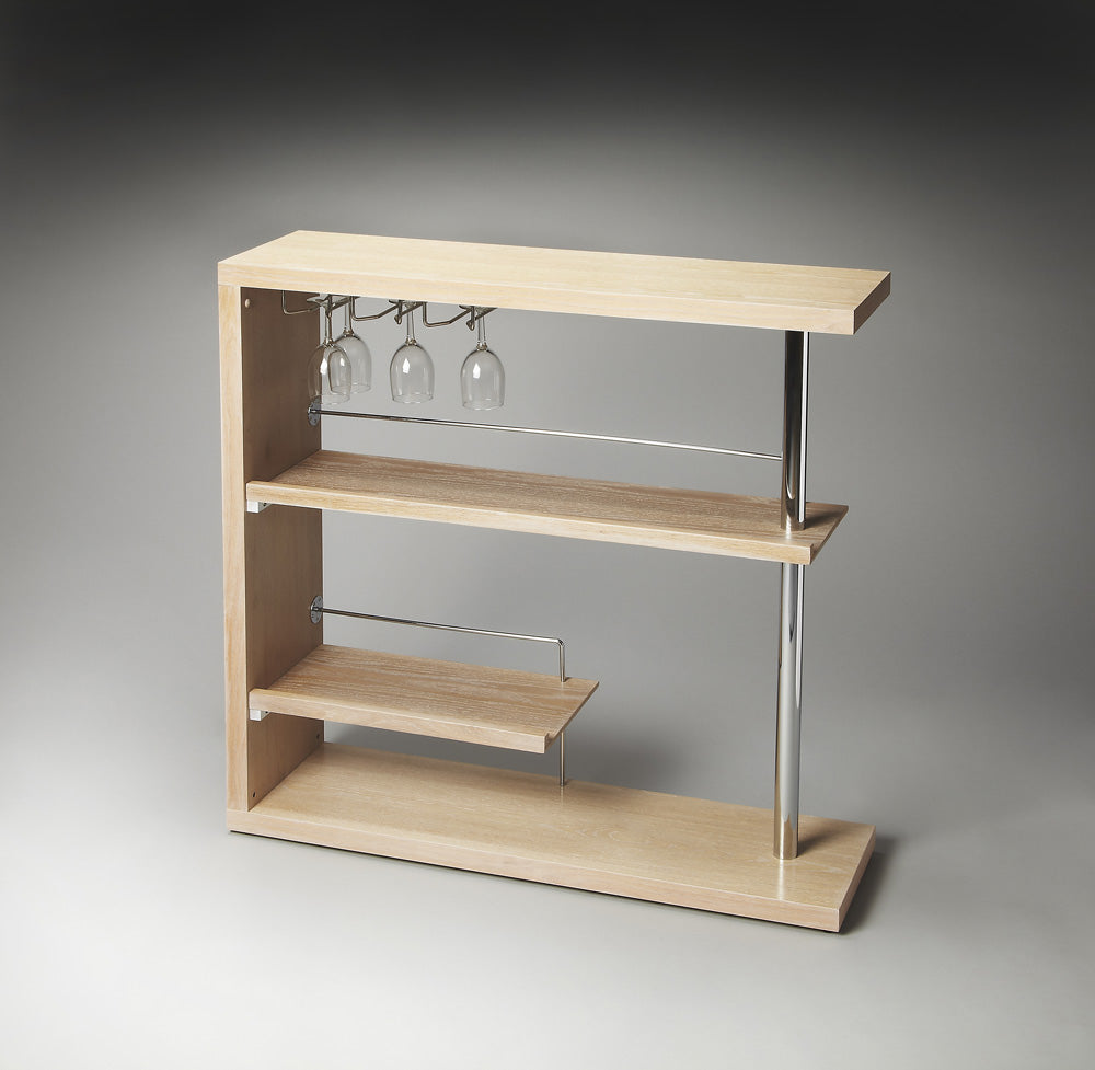 Butler Specialty Company - Broadway 40 in. W Rectangular Wood Modern Open Design Bar Cabinet, Gray - 2664280_CLOSEOUT