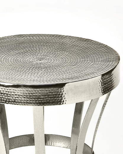 Butler Specialty Company - Broussard 16 in. Round Metal Industrial Chic Side Table, Silver - 4326330