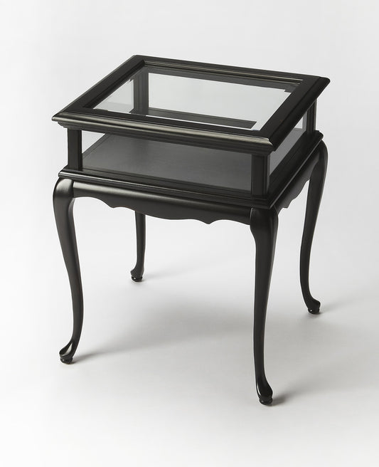 Butler Specialty Company - Burton 18 in. W Rectangular Wood Curio Table, Black - 1484111