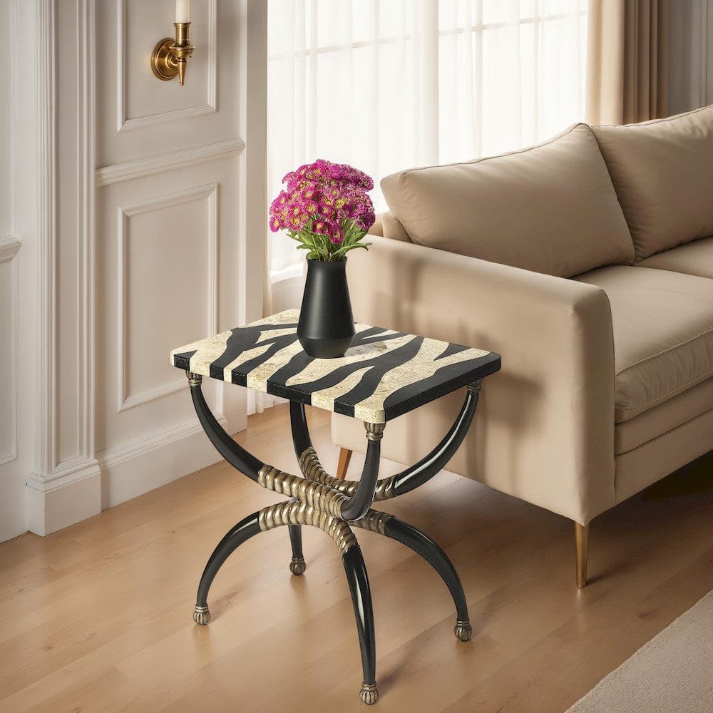 Butler Specialty Company - Burundi 16 in. W Rectangular Fossil Stone Side Table, Multi-Color - 2343070 view 6