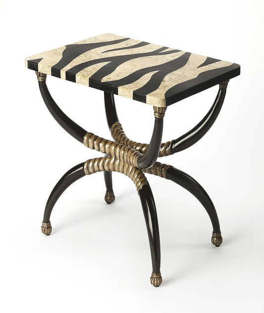 Butler Specialty Company - Burundi 16 in. W Rectangular Fossil Stone Side Table, Multi-Color - 2343070
