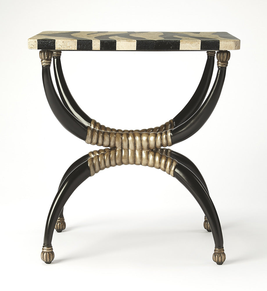 Butler Specialty Company - Burundi 16 in. W Rectangular Fossil Stone Side Table, Multi-Color - 2343070