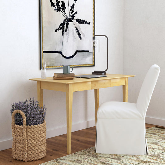 Butler Specialty Company - Caelynn 48 in. W Rectangular Wood Shaker 1 Drawer Writing Desk, Light Brown - 5520312_CLOSEOUT