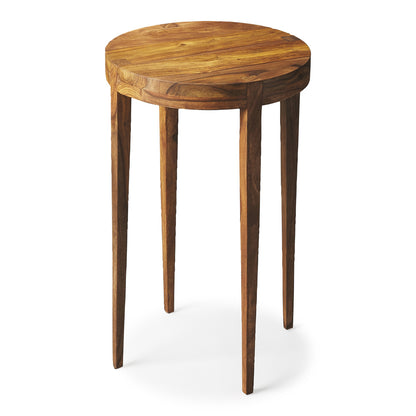 Butler Specialty Company - Cagney 14 in. W Round Solid Wood Side Table, Light Brown - 3136140
