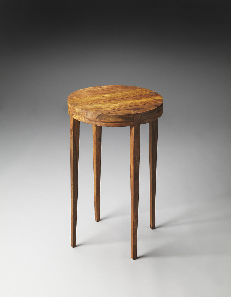 Butler Specialty Company - Cagney 14 in. W Round Solid Wood Side Table, Light Brown - 3136140