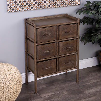 Butler Specialty Company - Cameron 23 in. W Rectangular Industrial Chic 6 Drawer Accent Chest, Bronze - 3368025
