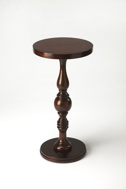 Butler Specialty Company - Camilla 14 in. W Round Wood Pedestal Side Table, Dark Brown - 2225024