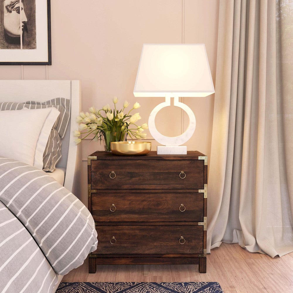 Butler Specialty Company - Campaign - Forster 28 in. W Rectangular Wood Campaign 3 Drawer Dresser, Dark Brown - 9337354 view 7