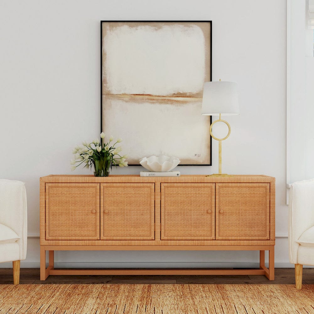 Butler Specialty Company - Captiva 76 in. W Rattan Sideboard/Accent Storage Cabinet with 4 Doors, Natural Brown - 5694404 view 6
