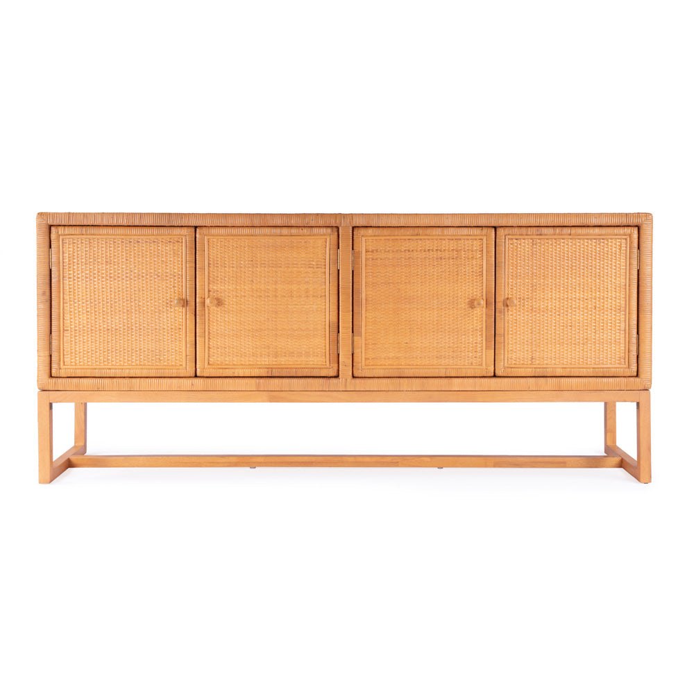 Butler Specialty Company - Captiva 76 in. W Rattan Sideboard/Accent Storage Cabinet with 4 Doors, Natural Brown - 5694404