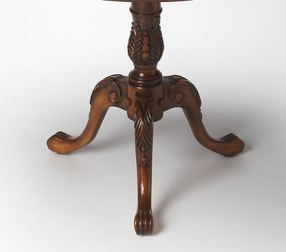 Butler Specialty Company - Heritage - Carissa 30 in. W Round Wood Pedestal Foyer Table, Dark Brown - 533101