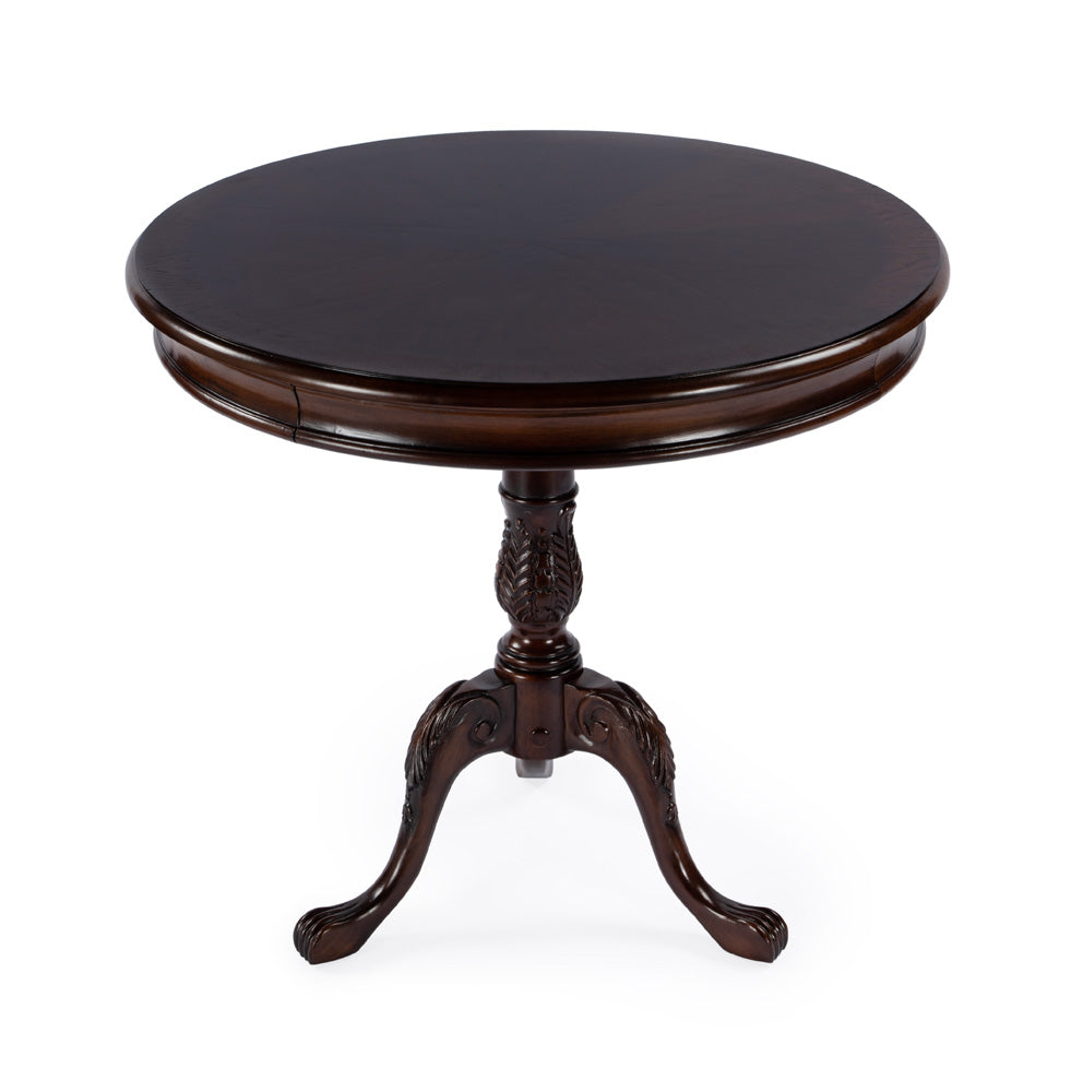 Butler Specialty Company - Heritage - Carissa 30 in. W Round Wood Pedestal Foyer Table, Dark Brown - 533211