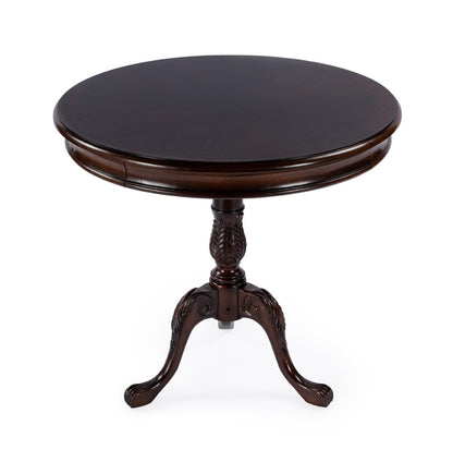 Butler Specialty Company - Heritage - Carissa 30 in. W Round Wood Pedestal Foyer Table, Dark Brown - 533211